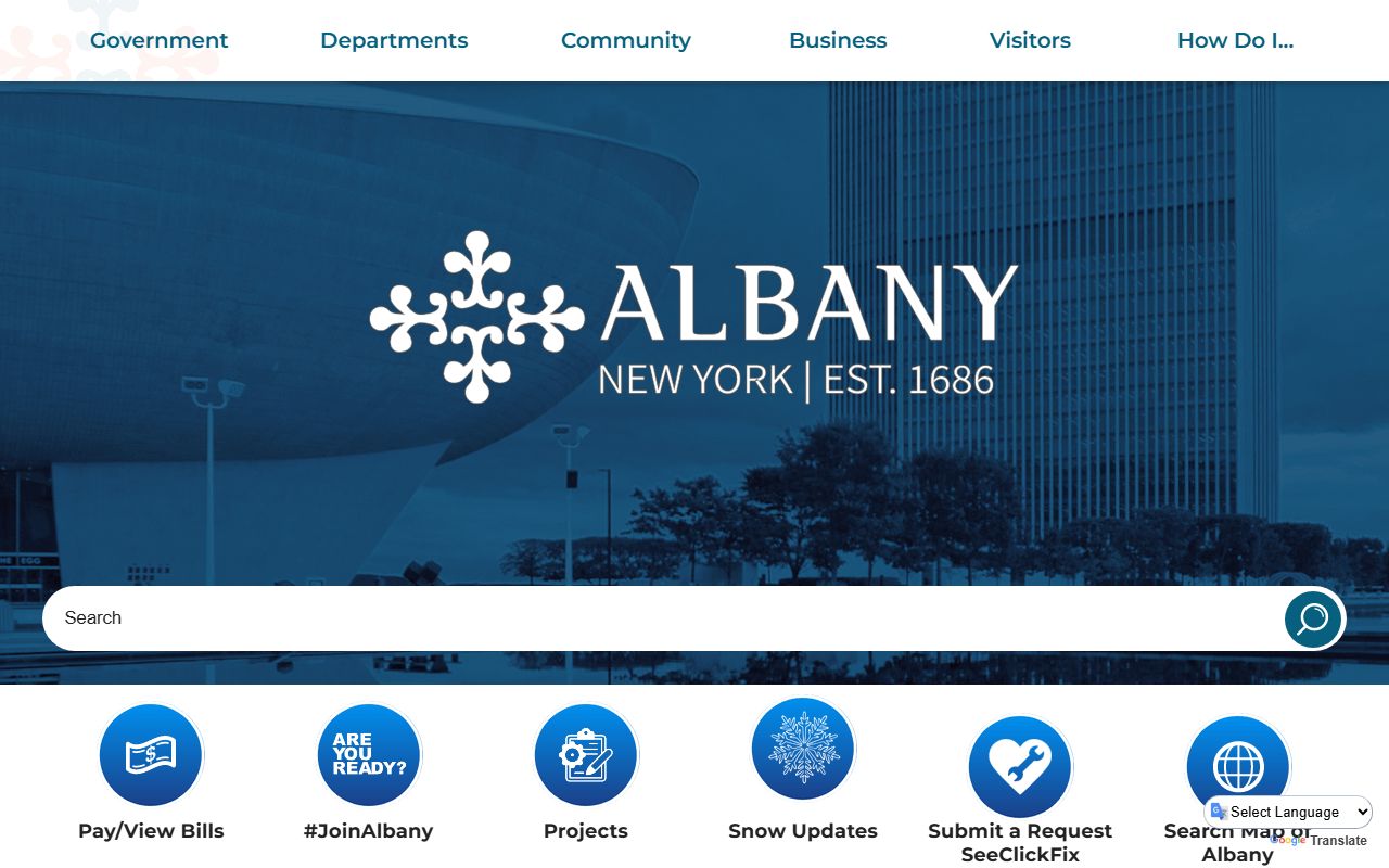 City of Albany official website for felony records and FOIL requests