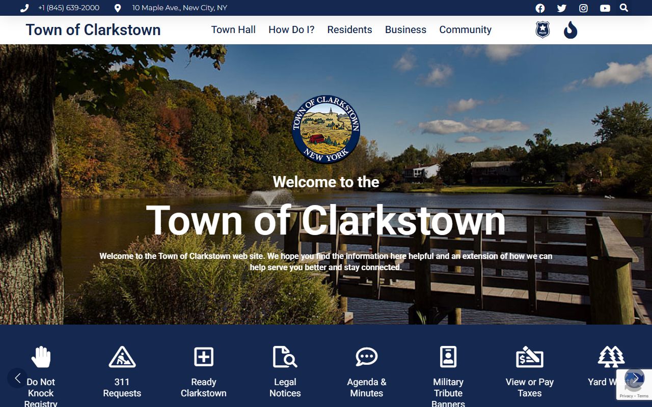 Town of Clarkstown official website for local felony records