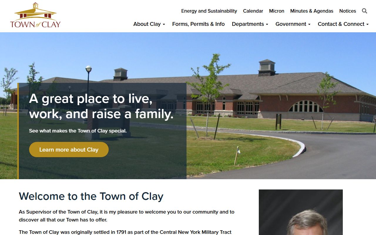 Town of Clay official website for felony records information