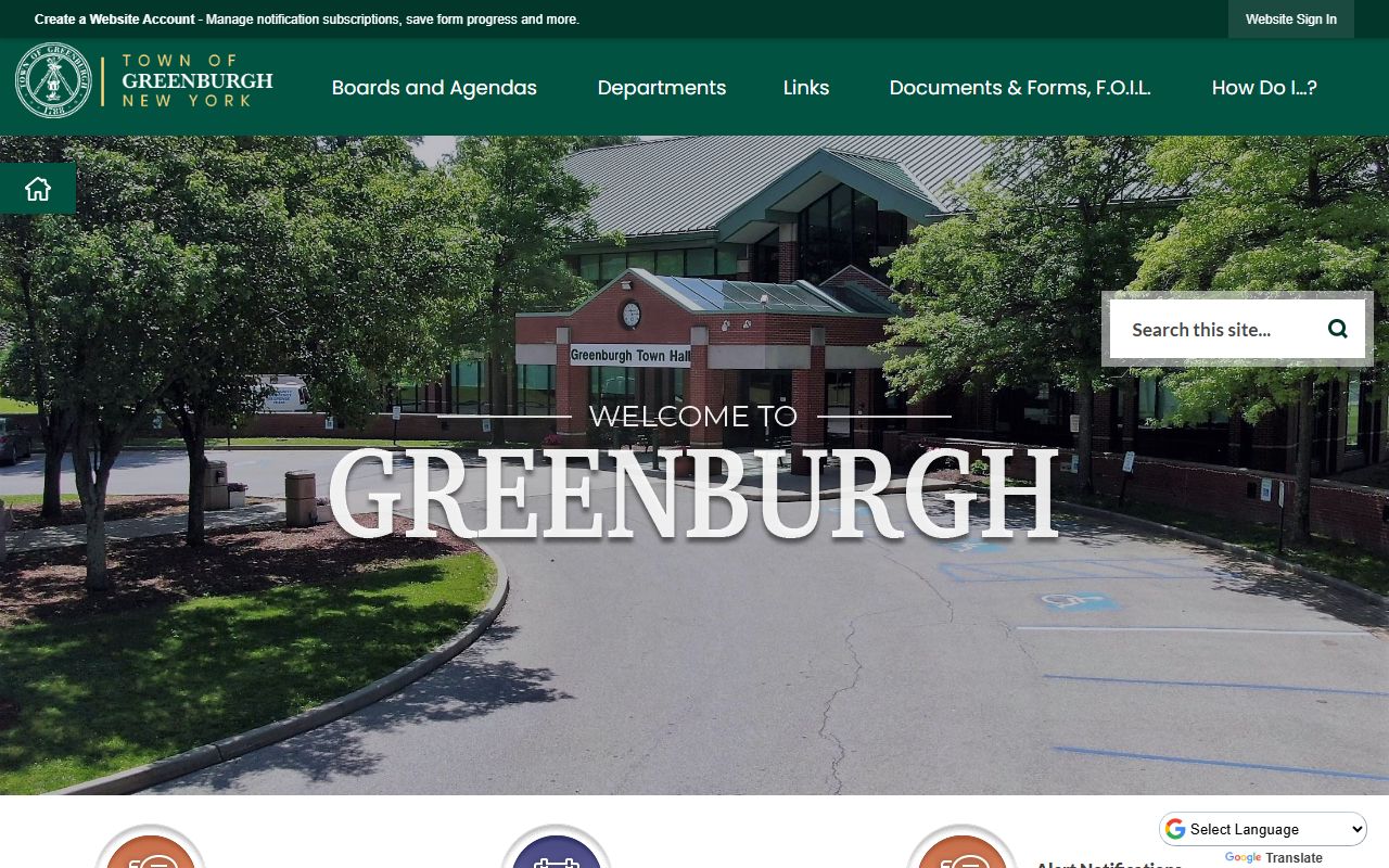 Town of Greenburgh official website for felony records access