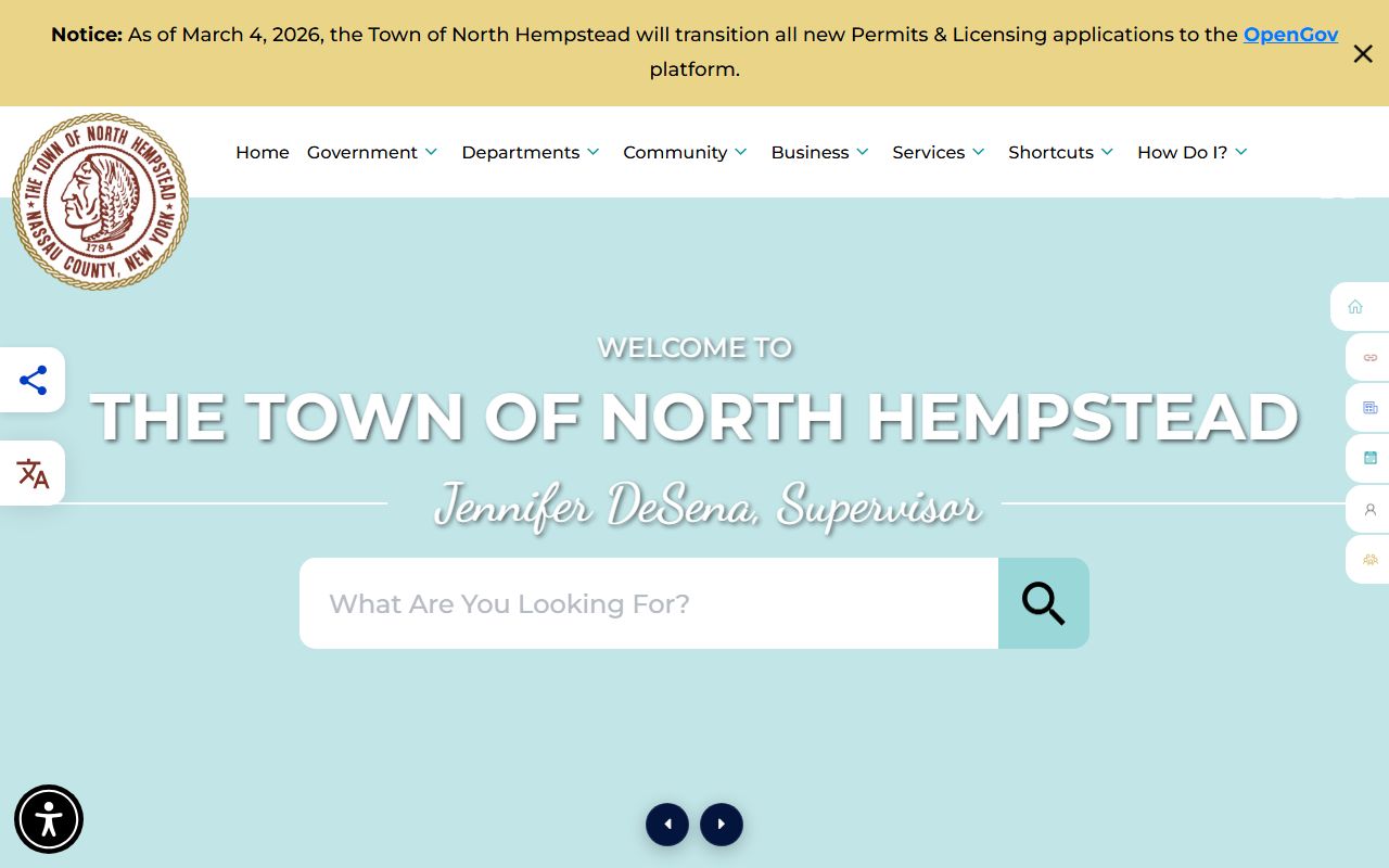 Town of North Hempstead official site for felony records access
