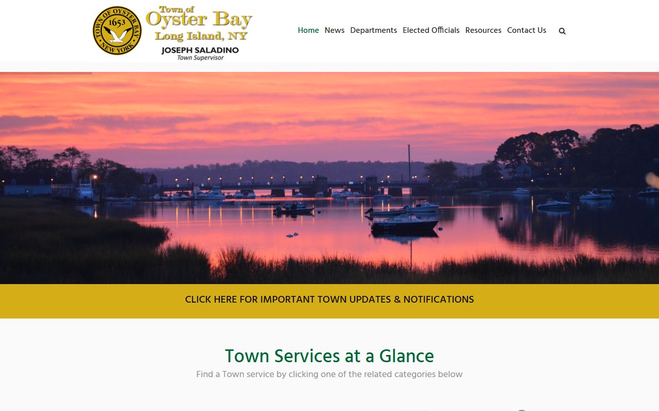 Town of Oyster Bay official website for felony records information