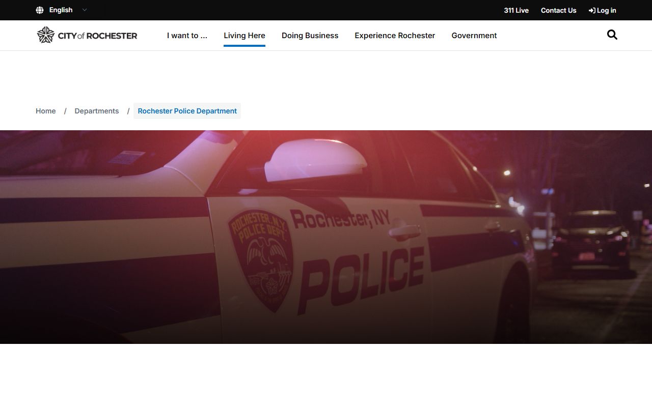 Rochester Police Department website for felony records and FOIL requests