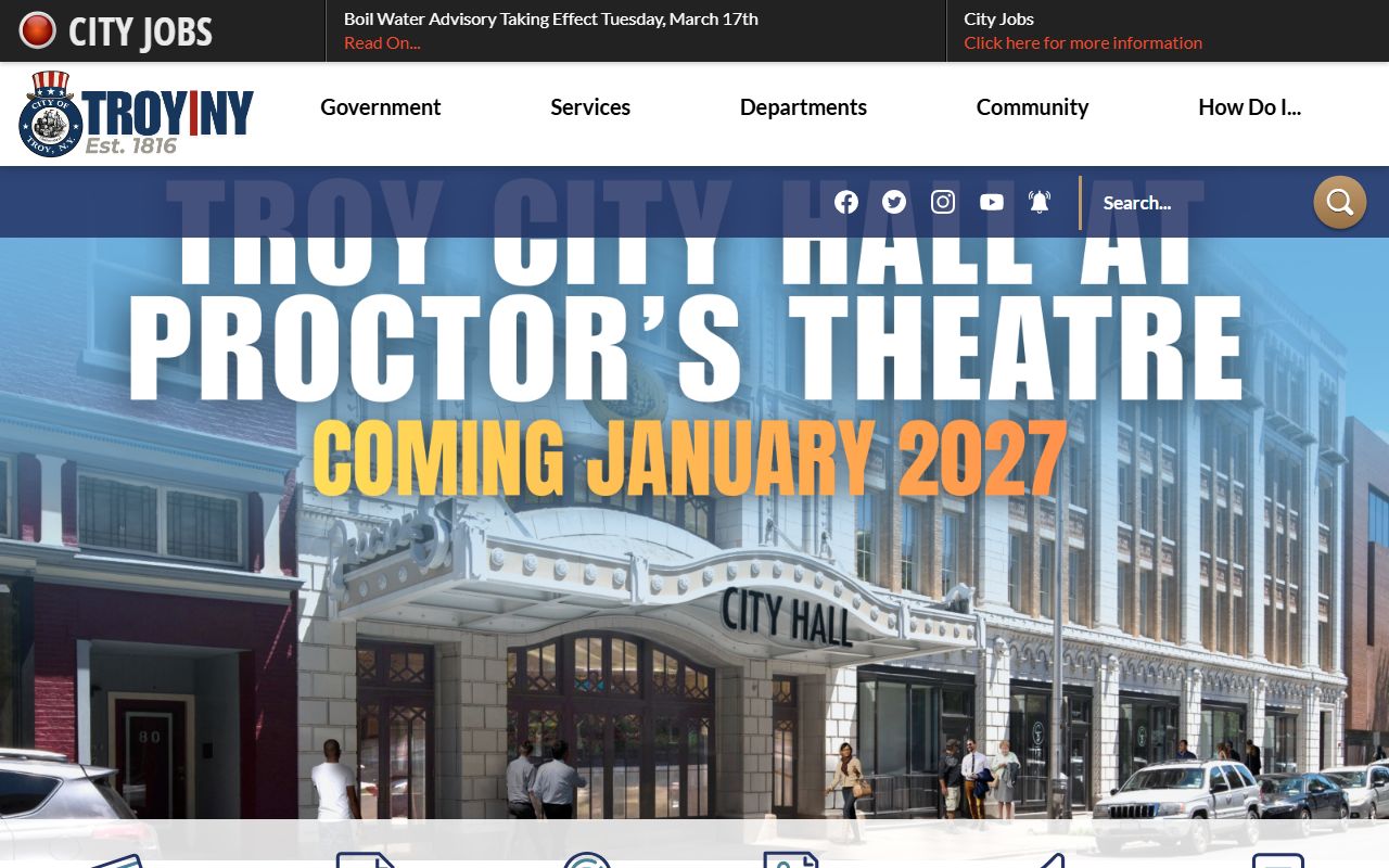 City of Troy official website for felony records and FOIL requests