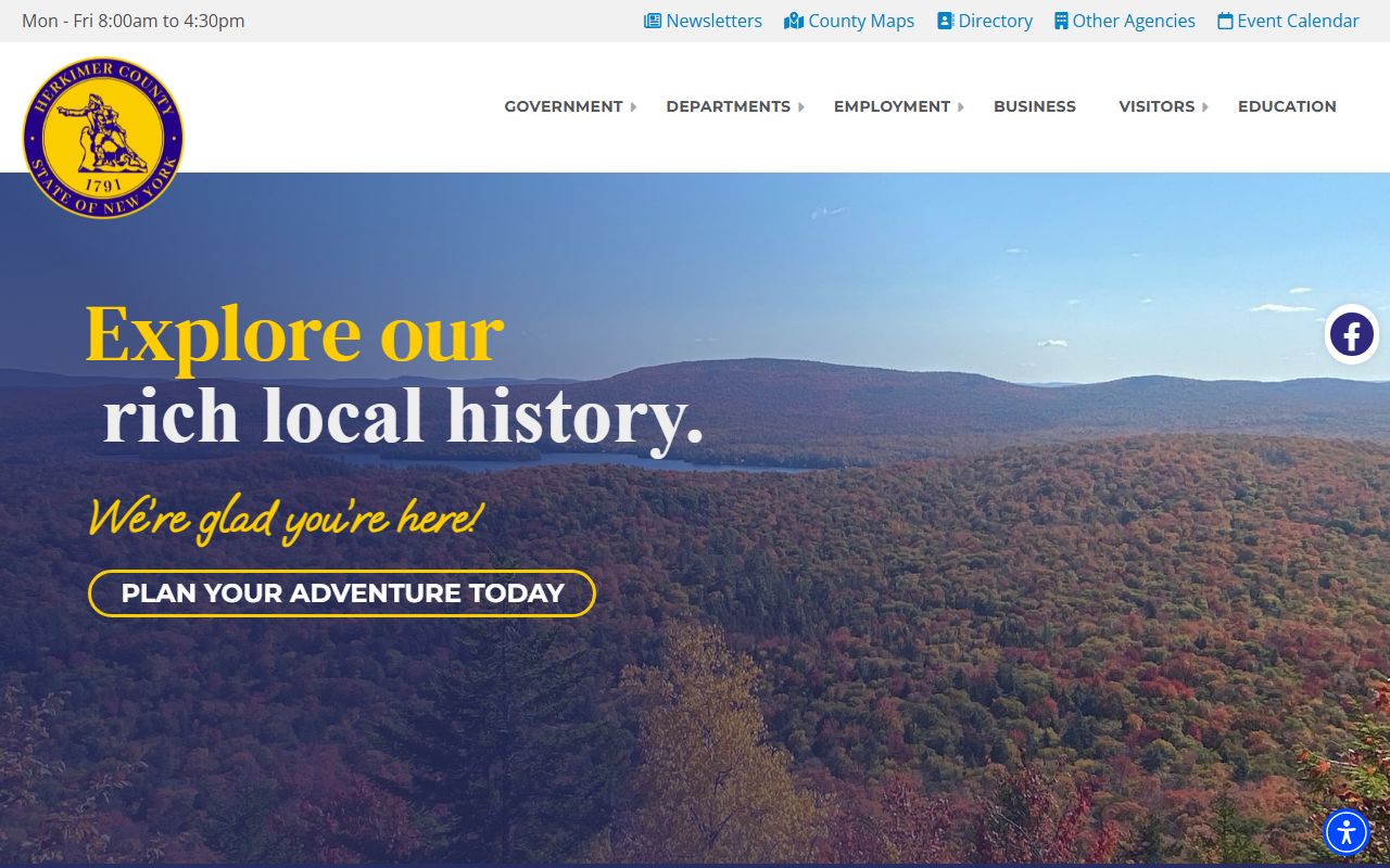 Herkimer County government homepage for court and record access